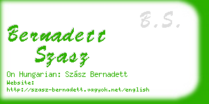 bernadett szasz business card