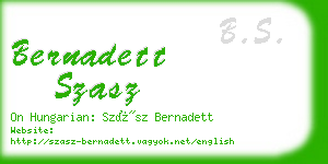 bernadett szasz business card